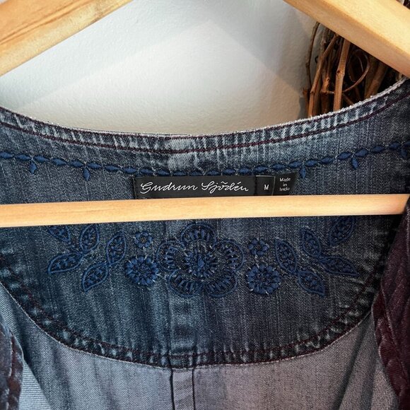 Gudrun Sjoden Womens Button Up Kimono Cape Round Neck Dress MEDIUM in Black - Picture 6 of 12